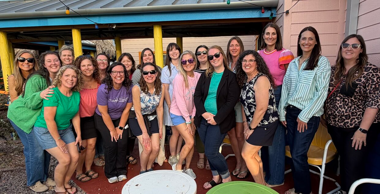 Picture of team at dinner