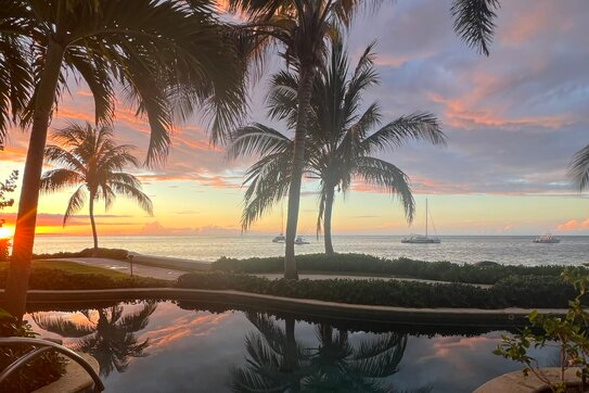 Sunset at a sandals resort